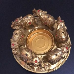 elephant incense and candle holder